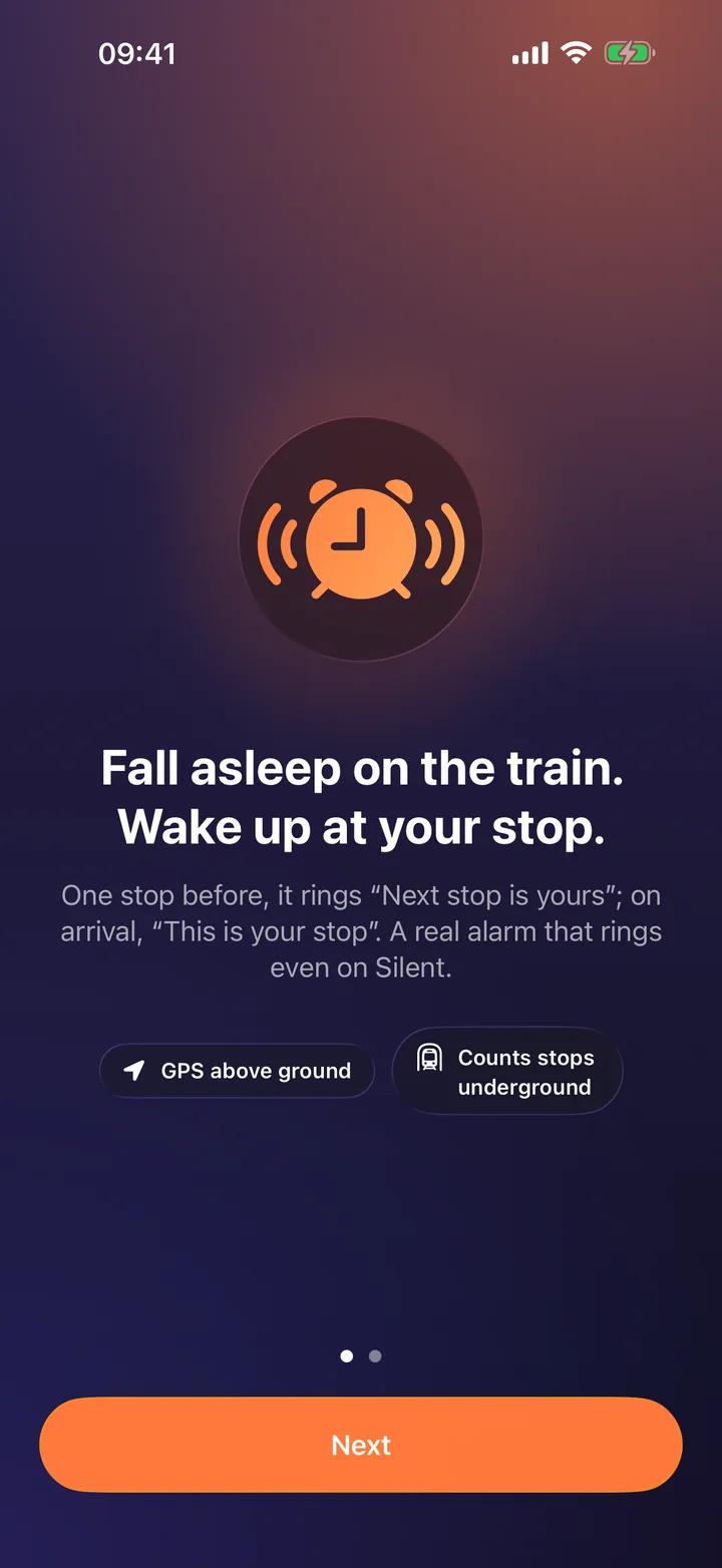 Welcome: fall asleep on the train, wake up at your stop.